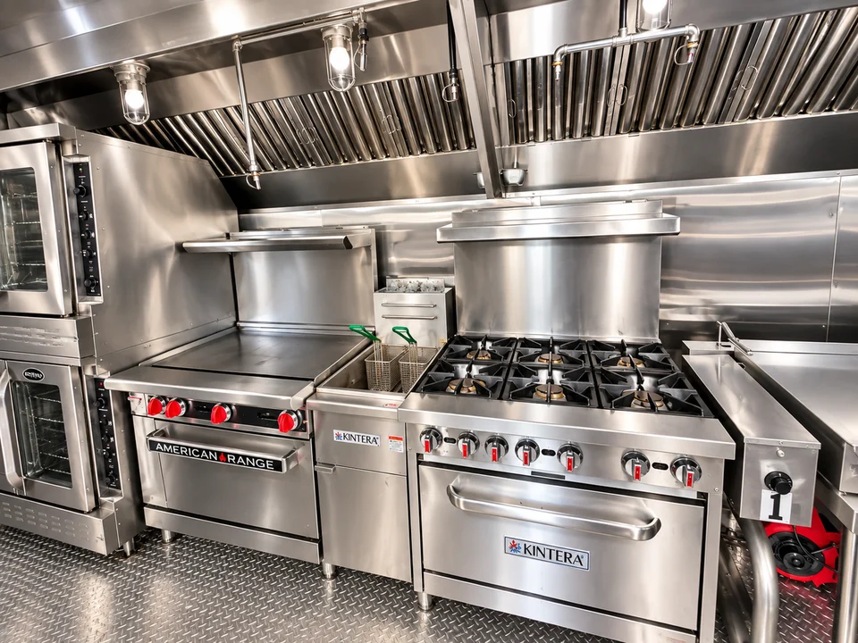Cooking line inside the bulk kitchen