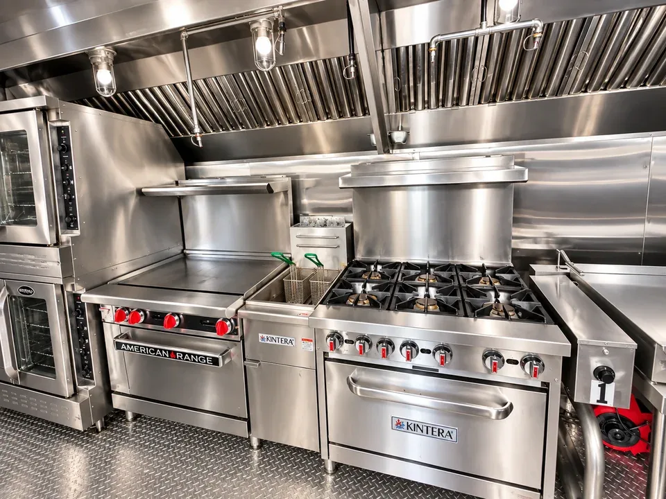 Cooking line inside the bulk kitchen