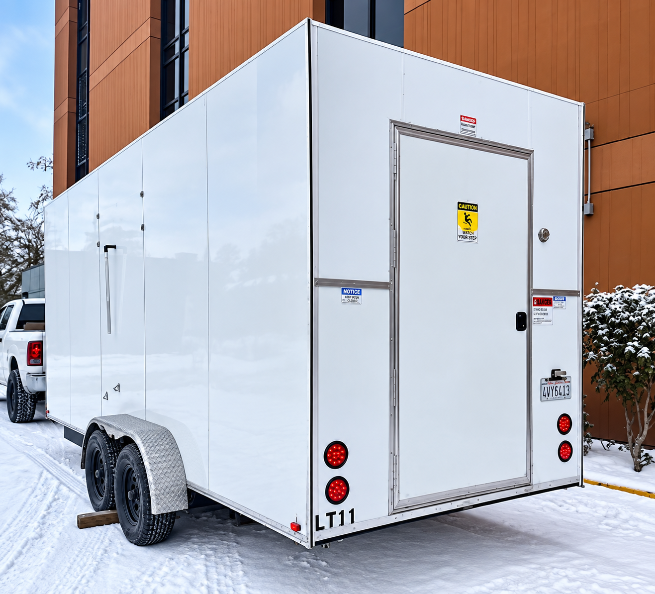 White refrigerated trailer exterior from the owner-supplied 12 ft reference folder