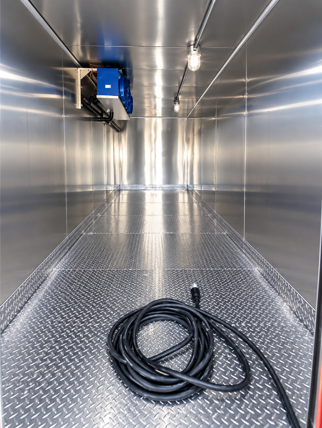 Interior cooling equipment in the refrigerated trailer reference