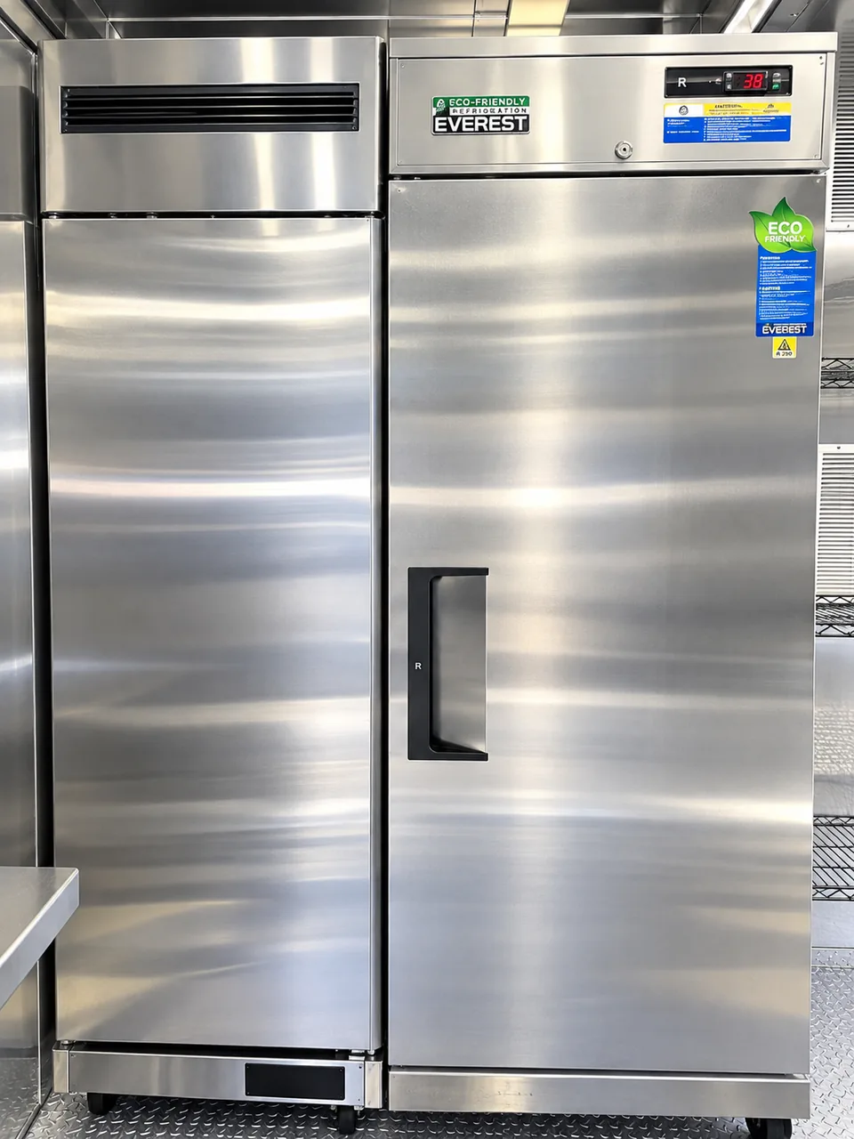 Commercial upright cold-storage cabinet