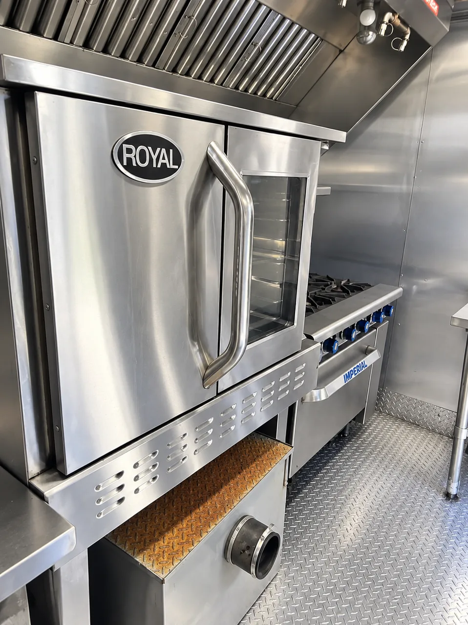 Commercial oven on the kitchen cooking line